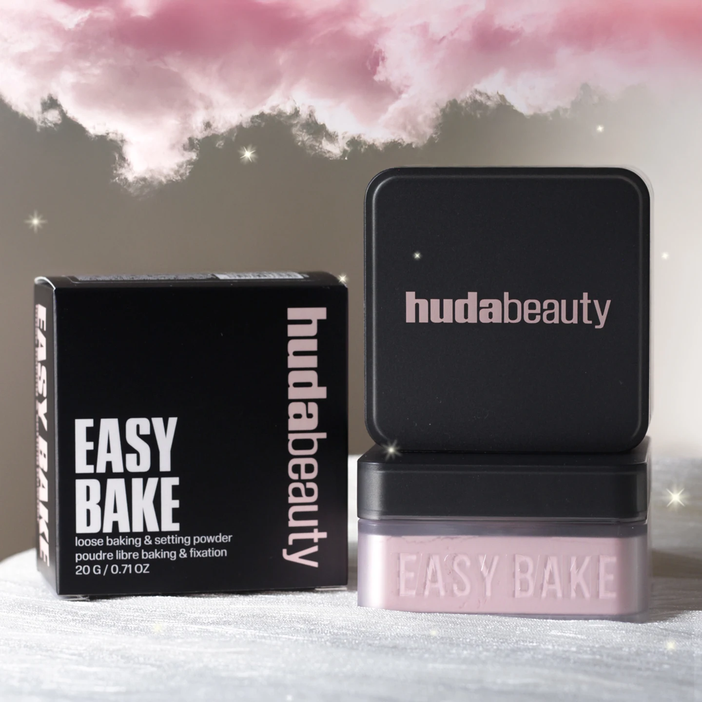 New Color Blocking Huda Easy Bake Fragrance Free Loose Baking and Setting Powder Beauty Oil Control Matte Makeup Setting Spray - Image 2