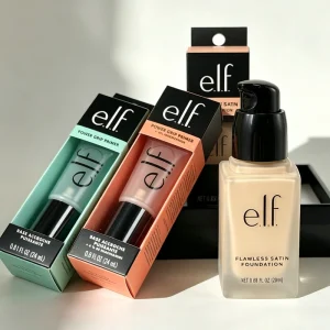 New Elf Flawless Satin Liquid Foundation Lasting Oil Control Full Coverage Facial Makeup Liquid Poreless Putty Primer Cosmetics