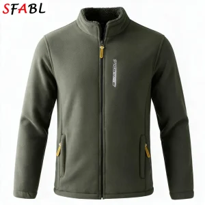 New Fashion Men's Winter Jacket Windproof Thick Soft Fleece Jacket Men Black Warm Autumn Thermal Men's Winter Coats Jacket Man