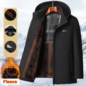 New Fleece Inner Hooded Men's Winter Jacket Windbreak Warm Coats Men Ski Hiking Jackets Outdoor Removable Hooded Parka Man 3XL