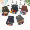 New Half Finger Flip Kids Gloves Jacquard Color Matching Autumn Winter Warm Gloves for Children Student Writing Baby Gloves