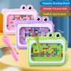New Kids Magnetic Beads Doodle Board with Puzzle Pen Drawing Toys for Children 3-8 Years Montessori Game Education Gift
