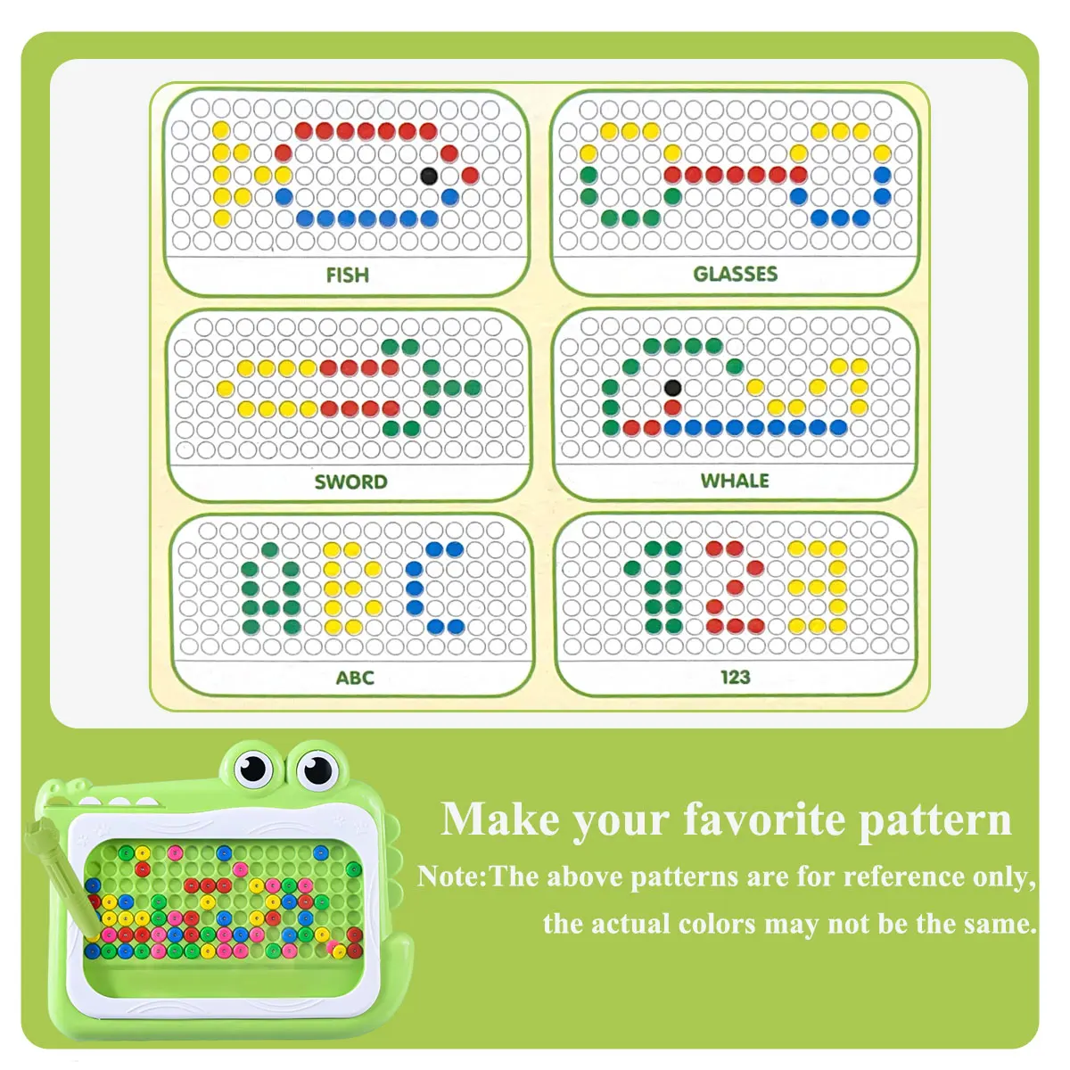 New Kids Magnetic Beads Doodle Board with Puzzle Pen Drawing Toys for Children 3-8 Years Montessori Game Education Gift - Image 3