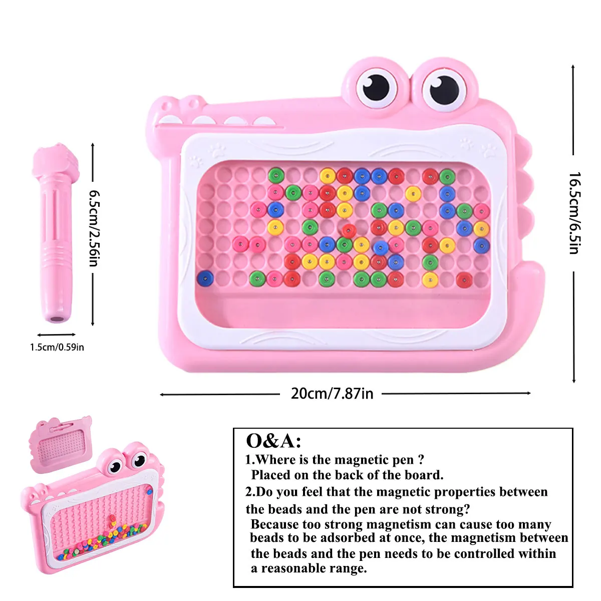 New Kids Magnetic Beads Doodle Board with Puzzle Pen Drawing Toys for Children 3-8 Years Montessori Game Education Gift - Image 4