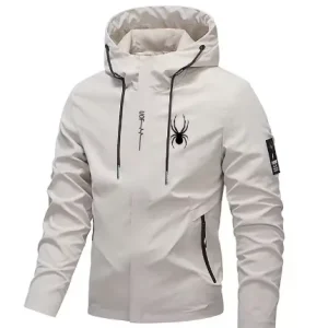 New Men's Premium Hooded Zip-Up Jacket – Windproof Casual Baseball Coat, Stylish Outdoor Look for Spring and Autumn