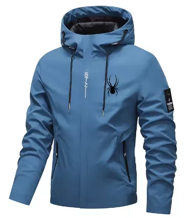 New Men's Premium Hooded Zip-Up Jacket – Windproof Casual Baseball Coat, Stylish Outdoor Look for Spring and Autumn - Image 5