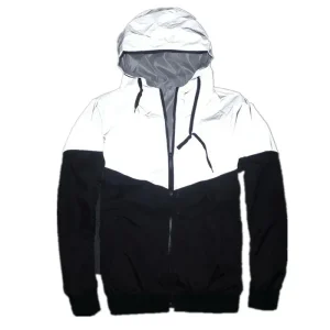 New Night Reflective Men Jacket Patchwork Waterproof Windbreaker Men Hip Hop Party Dancer Casual Coat Trend Brand Male Clothing