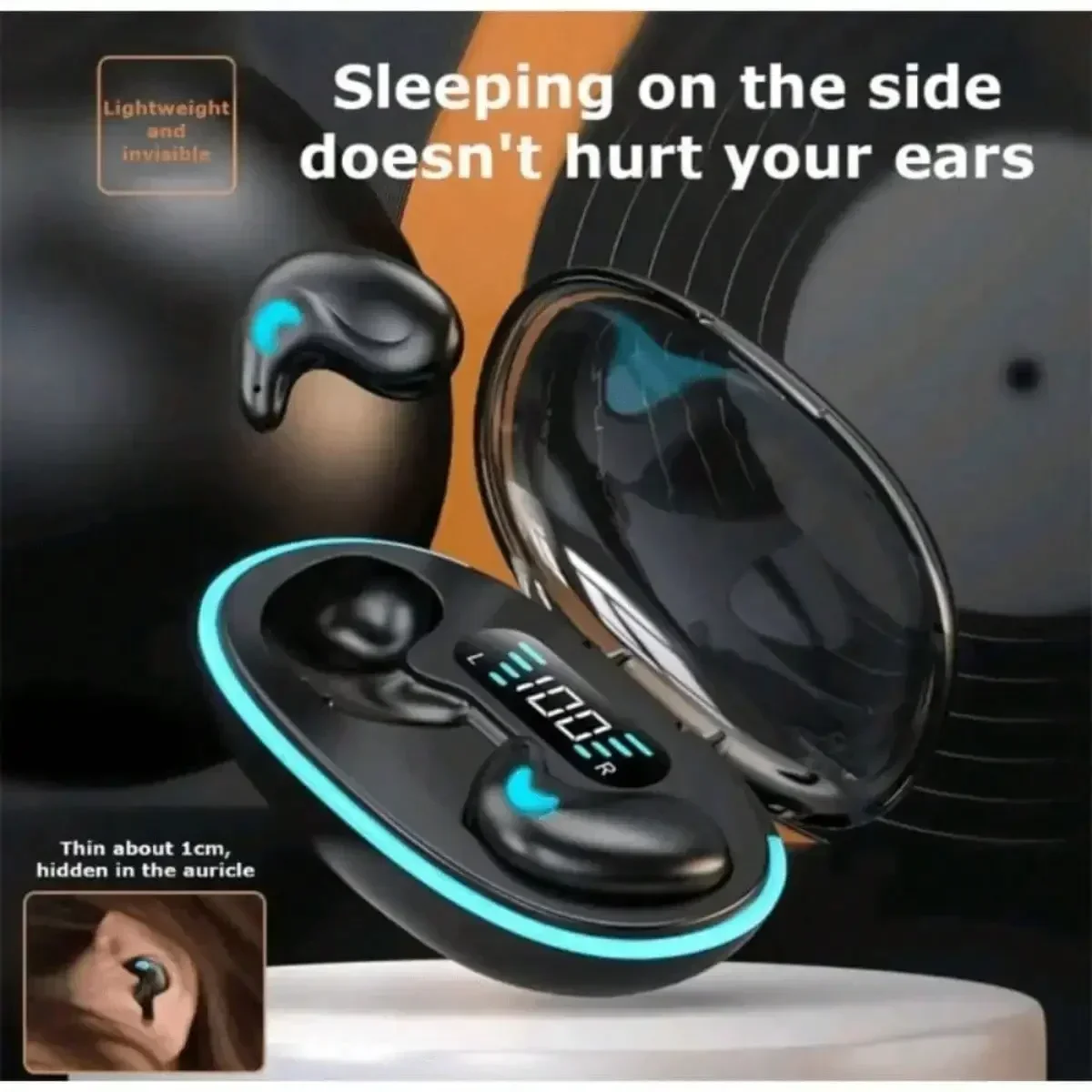 New Sleeping Bluetooth Earbuds Wireless Bluetooth Earphones Waterproof Hi-Fi Stereo Earpods with Mic Fro all smartphones - Image 5