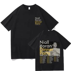 Niall Horan Dinner Party 2026 Tour TShirt Mens Womens Cotton Tees Ummer Casual Short Sleeve Round Neck Clothing Loose Tops Trend