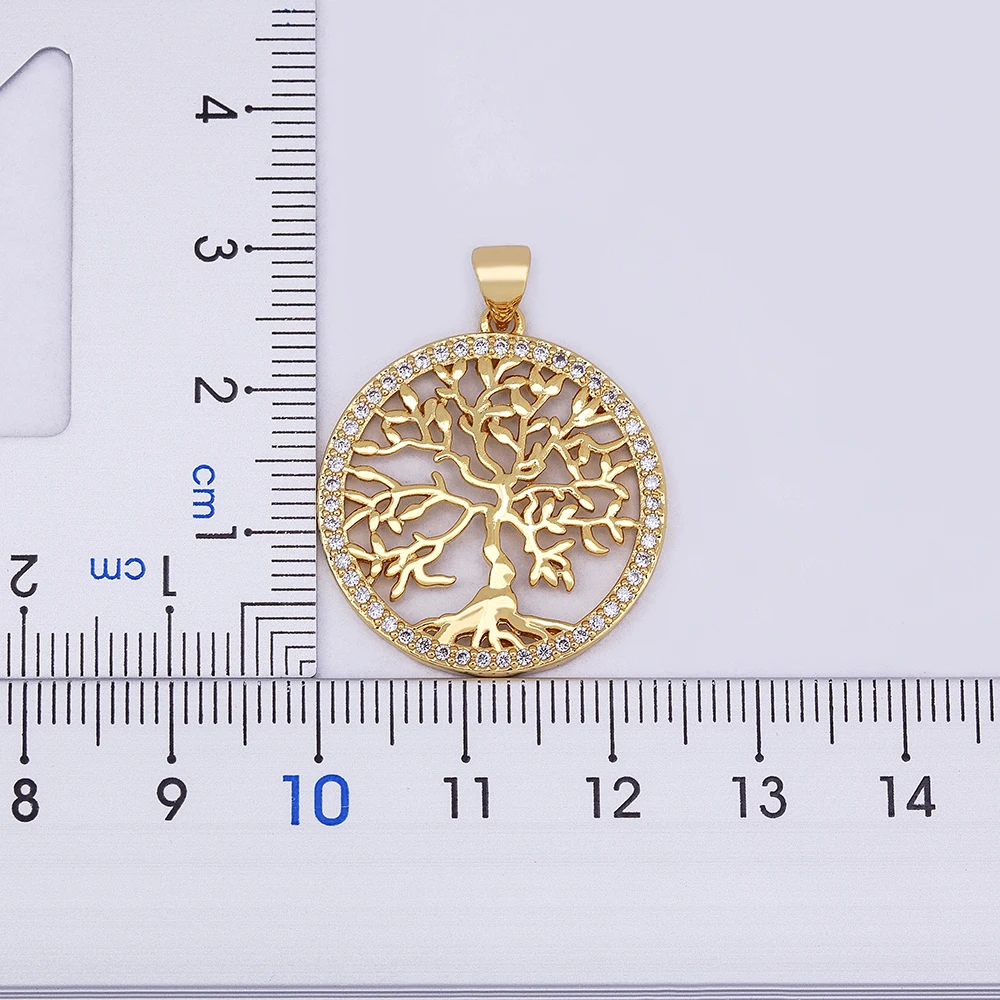 Nidin New Arrival Classic Fashion Tree of Life Gold Plated Crystal Necklaces & Pendants Women Zircon Chain Jewelry Collier Femme - Image 2