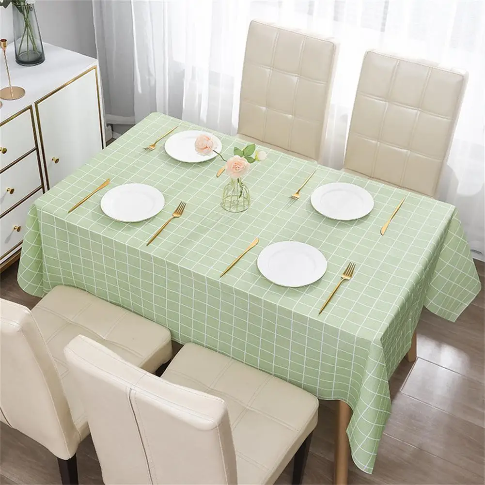 Nordic Style Grid Prints Waterproof Oil-proof Buffalo Plaid Dining Table Cloth Table Cover Party Decoration Rectangle TableCloth - Image 2