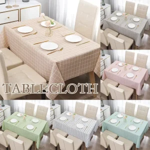 Nordic Style Grid Prints Waterproof Oil-proof Buffalo Plaid Dining Table Cloth Table Cover Party Decoration Rectangle TableCloth