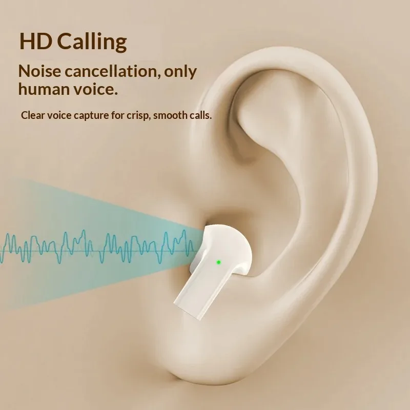 Open Ear TWS Headphones Bone Conduction Inspired Bluetooth Sports Earbuds Touch Control with LED Built-in Mic - Image 2