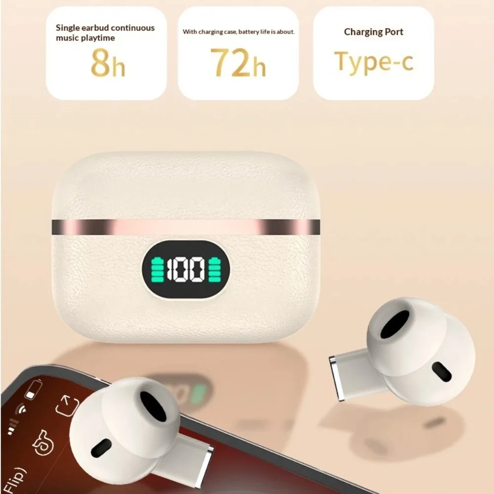 Open Ear TWS Headphones Bone Conduction Inspired Bluetooth Sports Earbuds Touch Control with LED Built-in Mic - Image 6