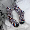Optical Illusion Fluid Novelty Men's Socks Op Art Crazy Street Hip-Hop Funny Socks Breathable Anti-Slip Casual Sports Socks Gift