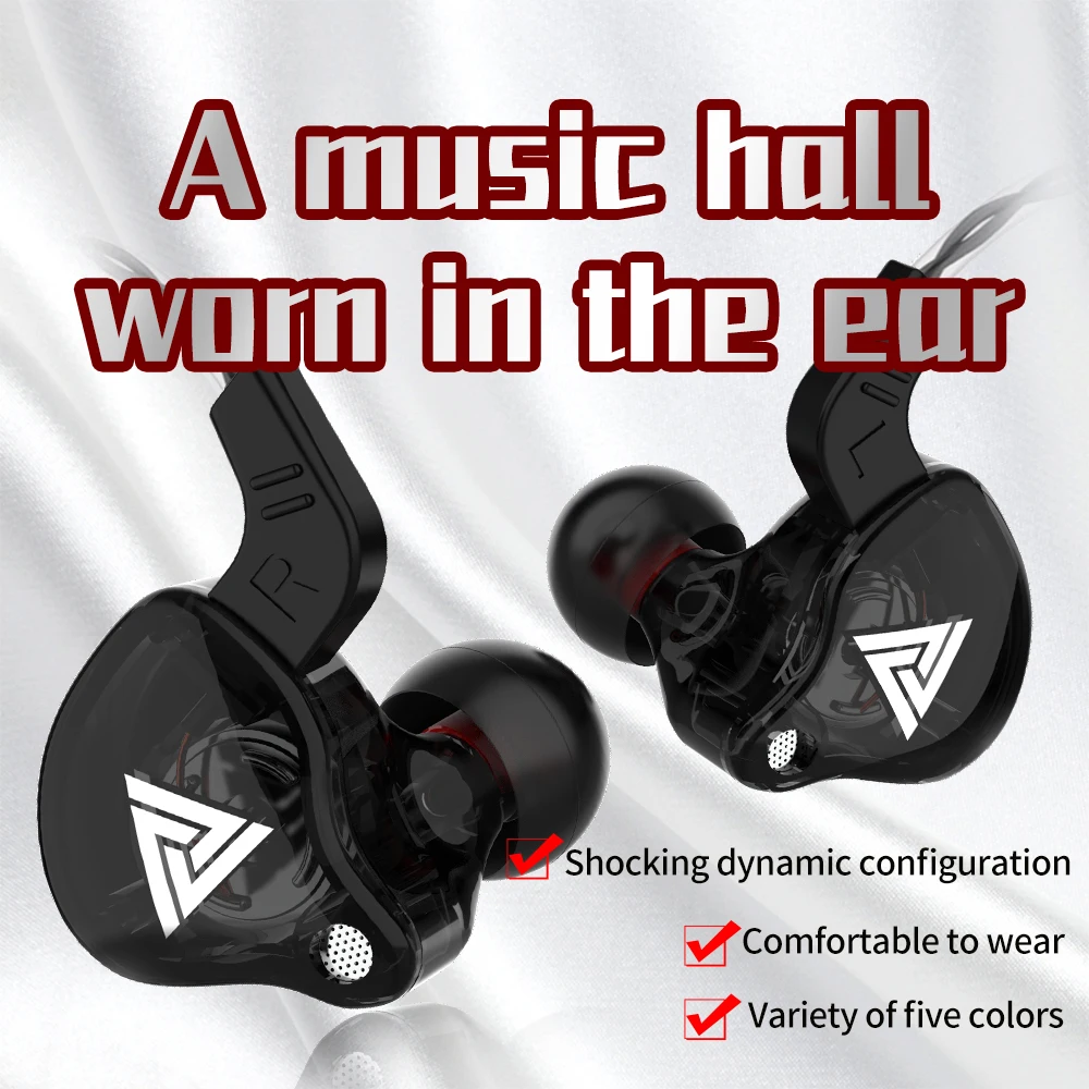 Original QKZ AK6 AKX In Ear Earphone Dynamic Driver Unit Headphone With Mic Stereo Sports HIFI Subwoofer Headset Monitor Earbuds - Image 2
