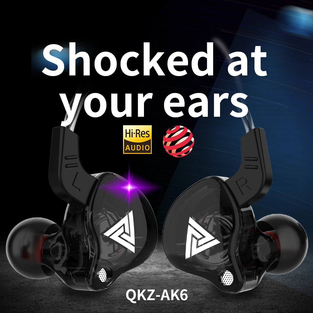 Original QKZ AK6 AKX In Ear Earphone Dynamic Driver Unit Headphone With Mic Stereo Sports HIFI Subwoofer Headset Monitor Earbuds - Image 6