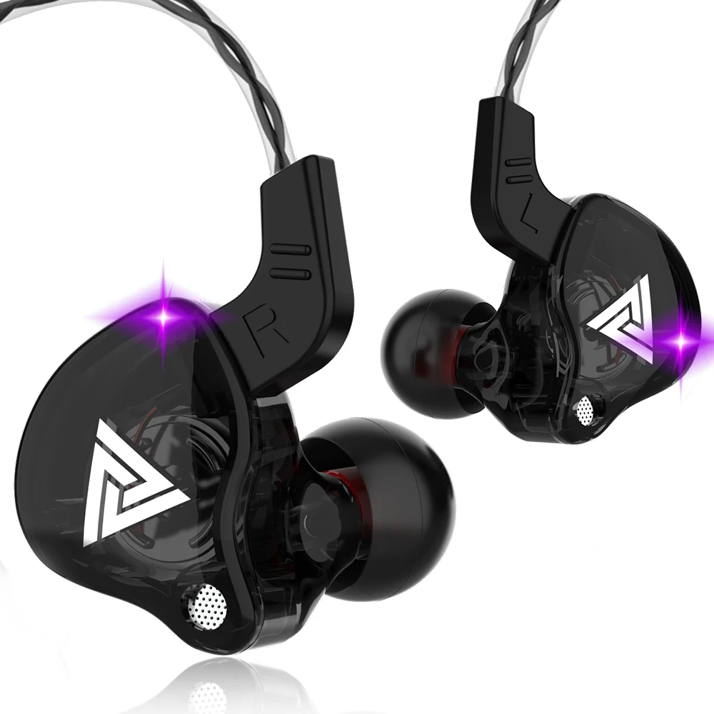 Original QKZ AK6 AKX In Ear Earphone Dynamic Driver Unit Headphone With Mic Stereo Sports HIFI Subwoofer Headset Monitor Earbuds