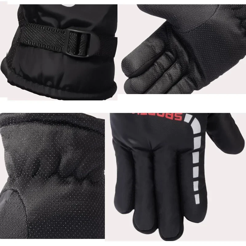 Outdoor Winter Warm Thermal Cycling Gloves Waterproof Antislip Sports Ski Cycling Motocycle Warm Gloves Unisex Moto Accessories - Image 3