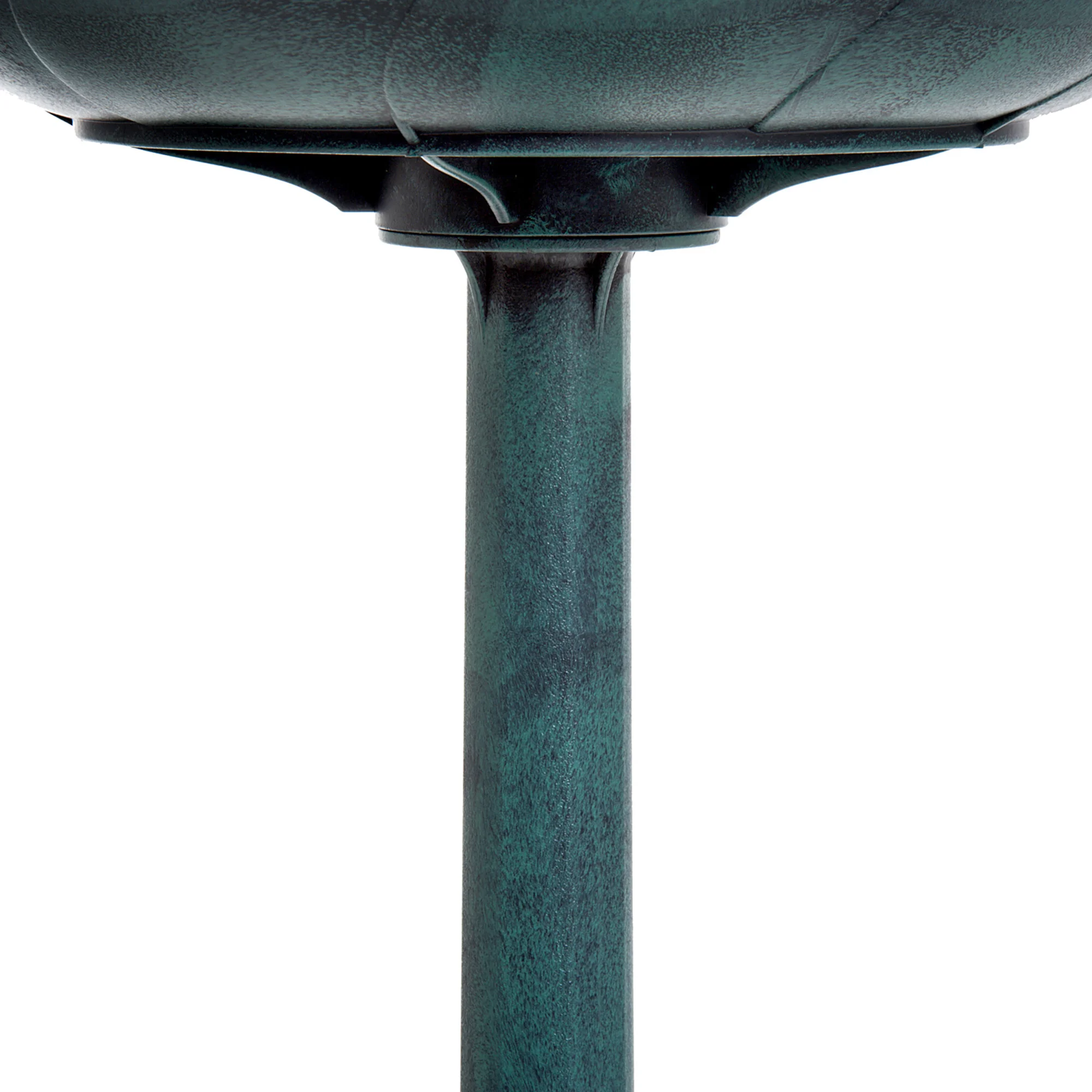 Outsunny 50cm Outdoor Pedestal Bird Bath Garden Decor Drinking Feeder Planter Green - Image 4