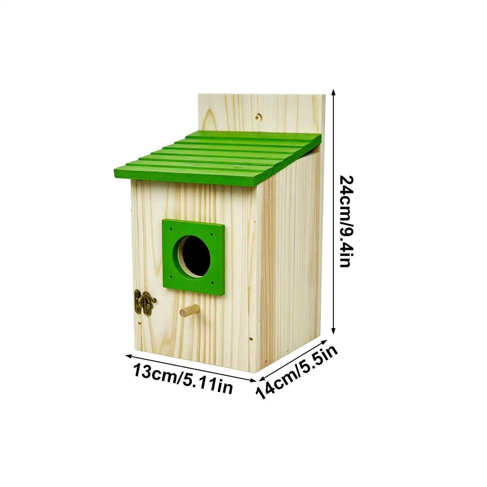 Owl House Large Weather-Resistant Wooden Ventilated Shelters Backyard Wild Bird House For Outdoor Garden Balcony Patio Courtyard - Image 6