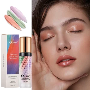 O‘’CHEAL One-Step Three Color Spiral Contour Isolation Primer Moisturizing Cream Face Care Corrector Foundation Makeup Cosmetic