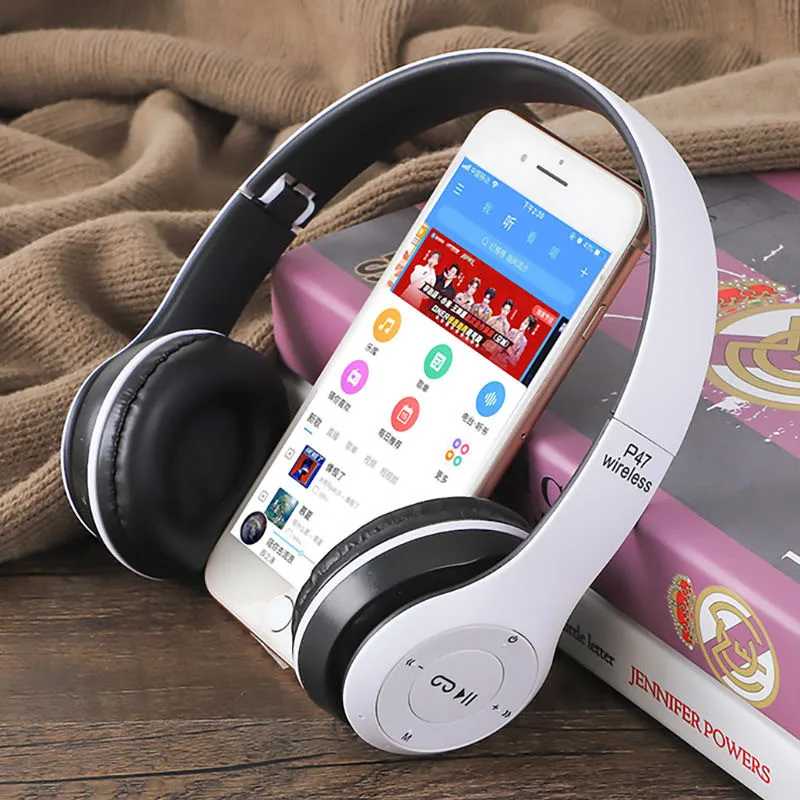 P47 Bluetooth 5.0 Wireless Headphone Foldable HIFI Stereo Bass Earphone Kid Helmet Gift With Mic USB Adaptor For iPhone Game - Image 3