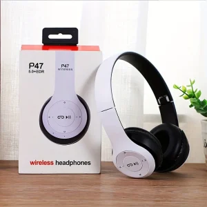 P47 Bluetooth 5.0 Wireless Headphone Foldable HIFI Stereo Bass Earphone Kid Helmet Gift With Mic USB Adaptor For iPhone Game