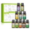 PHATOIL Essential Oils Set For Diffuser-10ml Lavender Eucalyptus Bergamot Vanilla Sandalwood Tea Tree Essential Oils 1/6/10pcs
