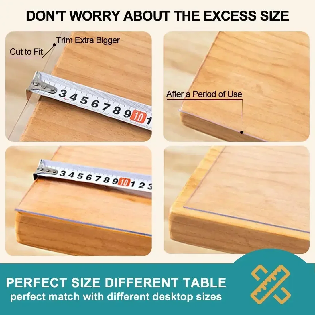 PVC Transparent Tablecloth with a Thickness, Heat-Resistant, Waterproof, and Oil Resistant Dining Table Mat, 1pc - Image 6