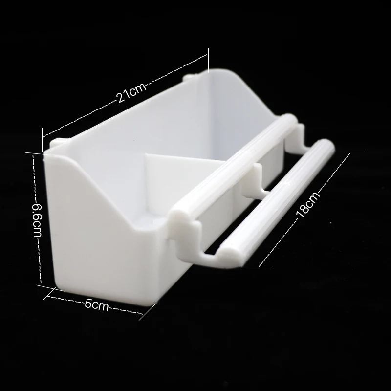 Parrots Feeder Hanging Bowl Box Cover Food Water Trough Pet Accessories Thickening Bird Cage Two Squares Bird Accessories - Image 3