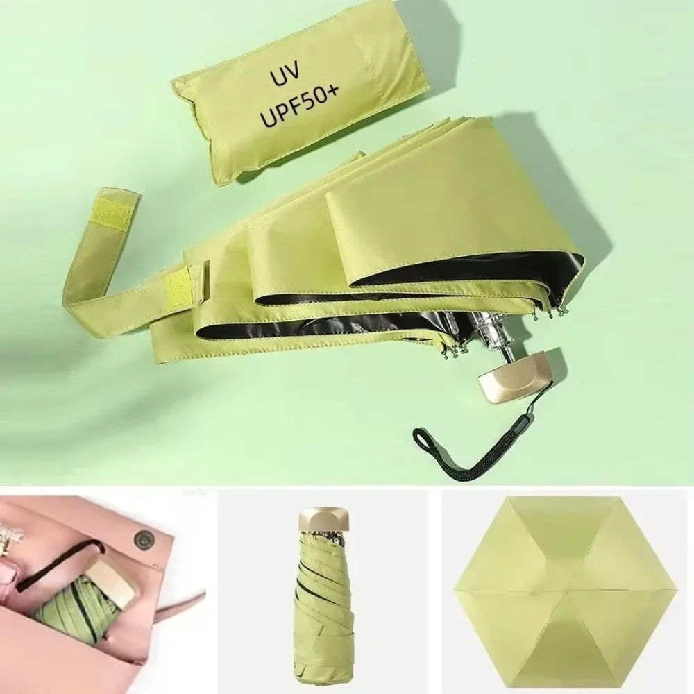 Portable Ultraviolet Protection Pocket Rain Umbrella Ultralight Folding Pocket Parasol Mini Dual Use Sun Umbrella Summer - Image 3
