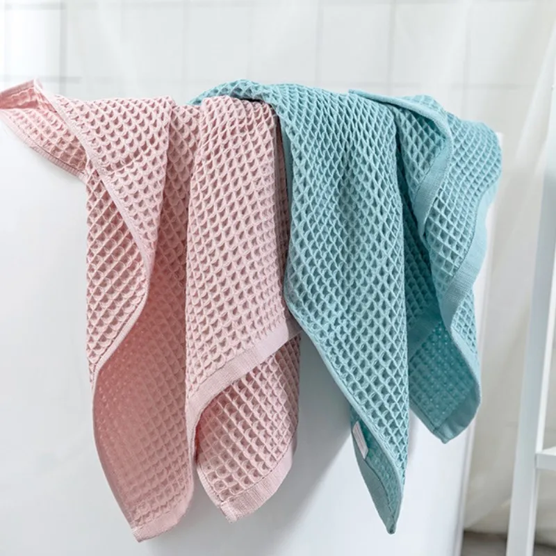 Premium Cotton Waffle Towels Set - Ultra Absorbent Lint-Free Quick Dry - Bath Towel & Hand Towel Lightweight Bath Sheet 1/2/6pcs - Image 4