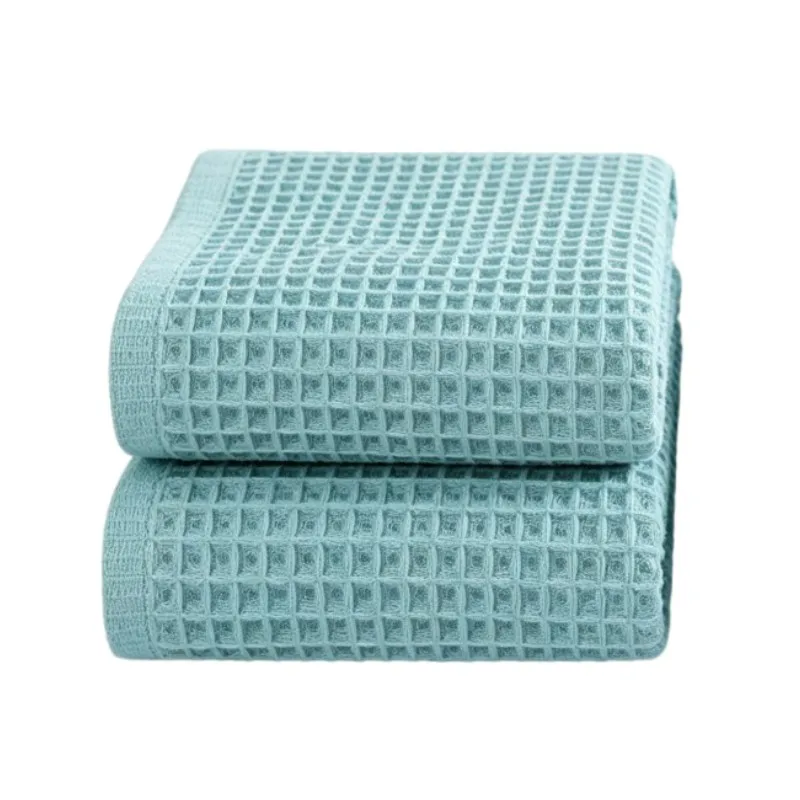 Premium Cotton Waffle Towels Set - Ultra Absorbent Lint-Free Quick Dry - Bath Towel & Hand Towel Lightweight Bath Sheet 1/2/6pcs