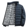 Puffer Jacket Man Graphene Warm Winter Jacket Outdoor Windproof Outerwear Casual Quilted Jacket Thicken Stand Collar Coats