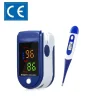 Pulse Oximeter Finger Clip Pulse Thermometer Electronic Soft Head Oral Armpit Temperature Measurement Household Adults Children