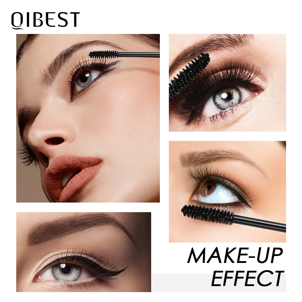 QIBEST 4D Silk Fiber Eyelash Mascara Waterproof Black Mascara For Eyelash Extension Thick Lift Lengthening Lasting Makeup Rimel - Image 2
