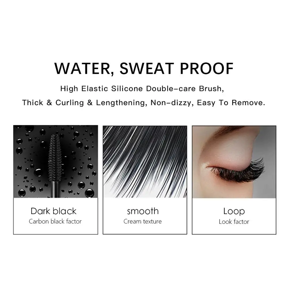 QIBEST 4D Silk Fiber Eyelash Mascara Waterproof Black Mascara For Eyelash Extension Thick Lift Lengthening Lasting Makeup Rimel - Image 3