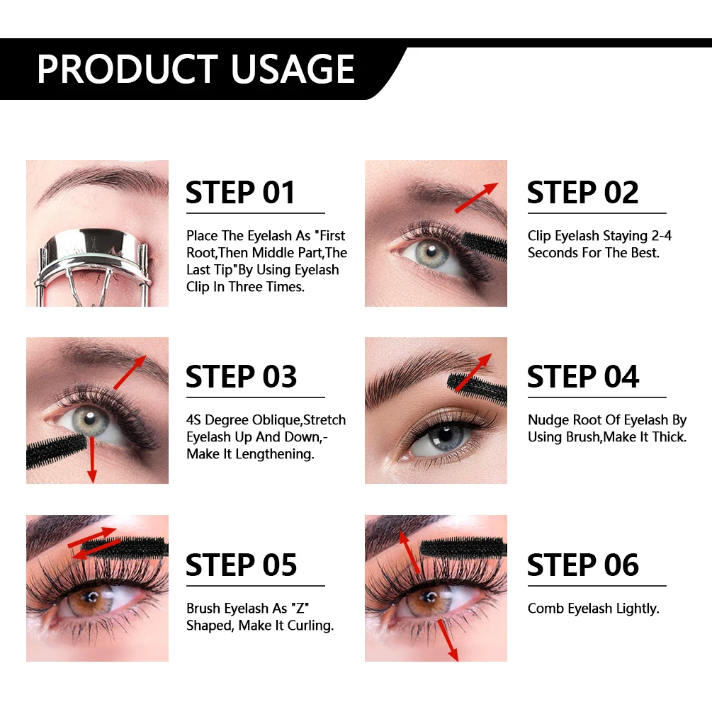 QIBEST 4D Silk Fiber Eyelash Mascara Waterproof Black Mascara For Eyelash Extension Thick Lift Lengthening Lasting Makeup Rimel - Image 6