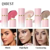 QIBEST Matte Face Liquid Blusher Smooth Cheek Eye Blush Highlighter Multi-Use Stick Rouge Lasting Liquid Contour Bronzer Makeup