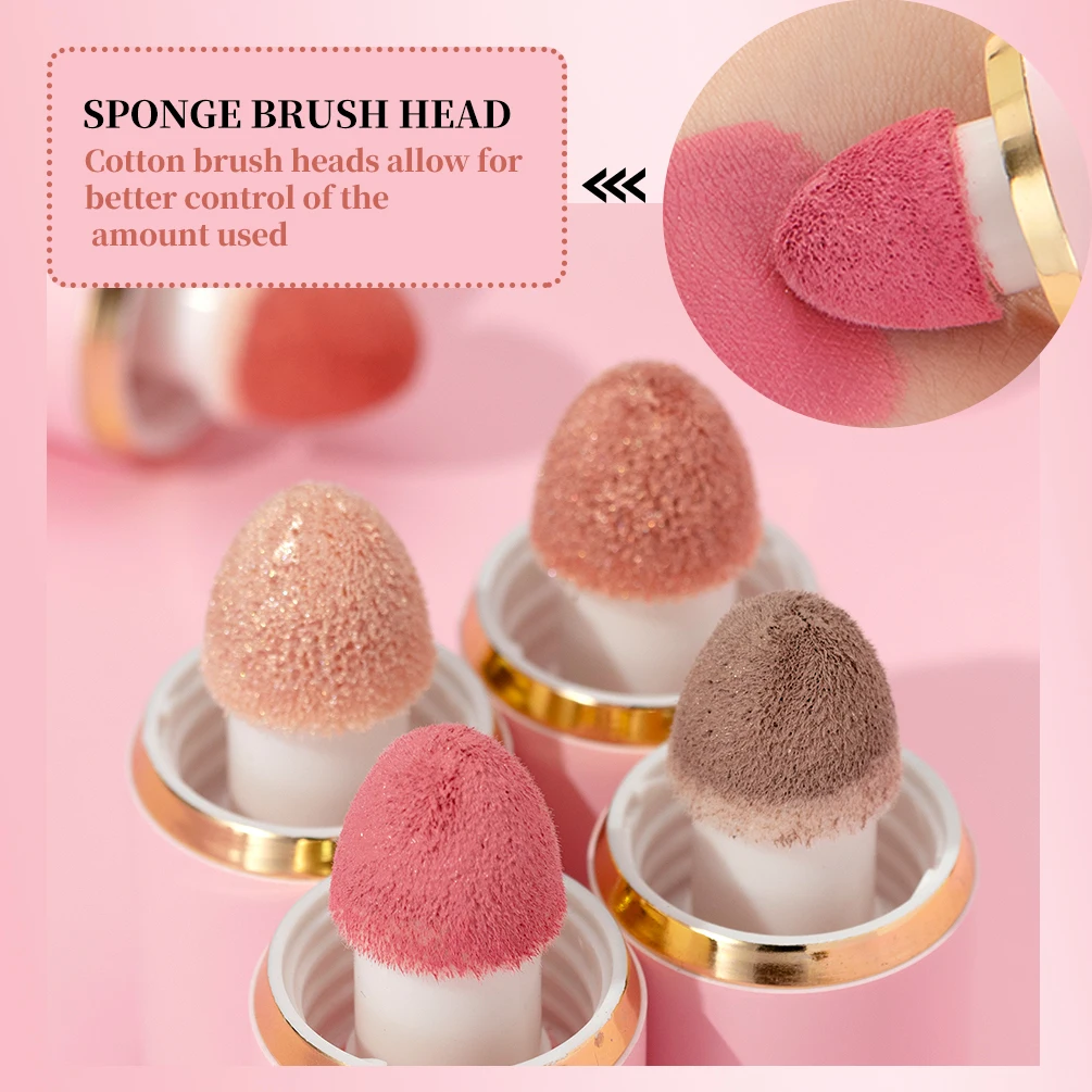 QIBEST Matte Face Liquid Blusher Smooth Cheek Eye Blush Highlighter Multi-Use Stick Rouge Lasting Liquid Contour Bronzer Makeup - Image 4