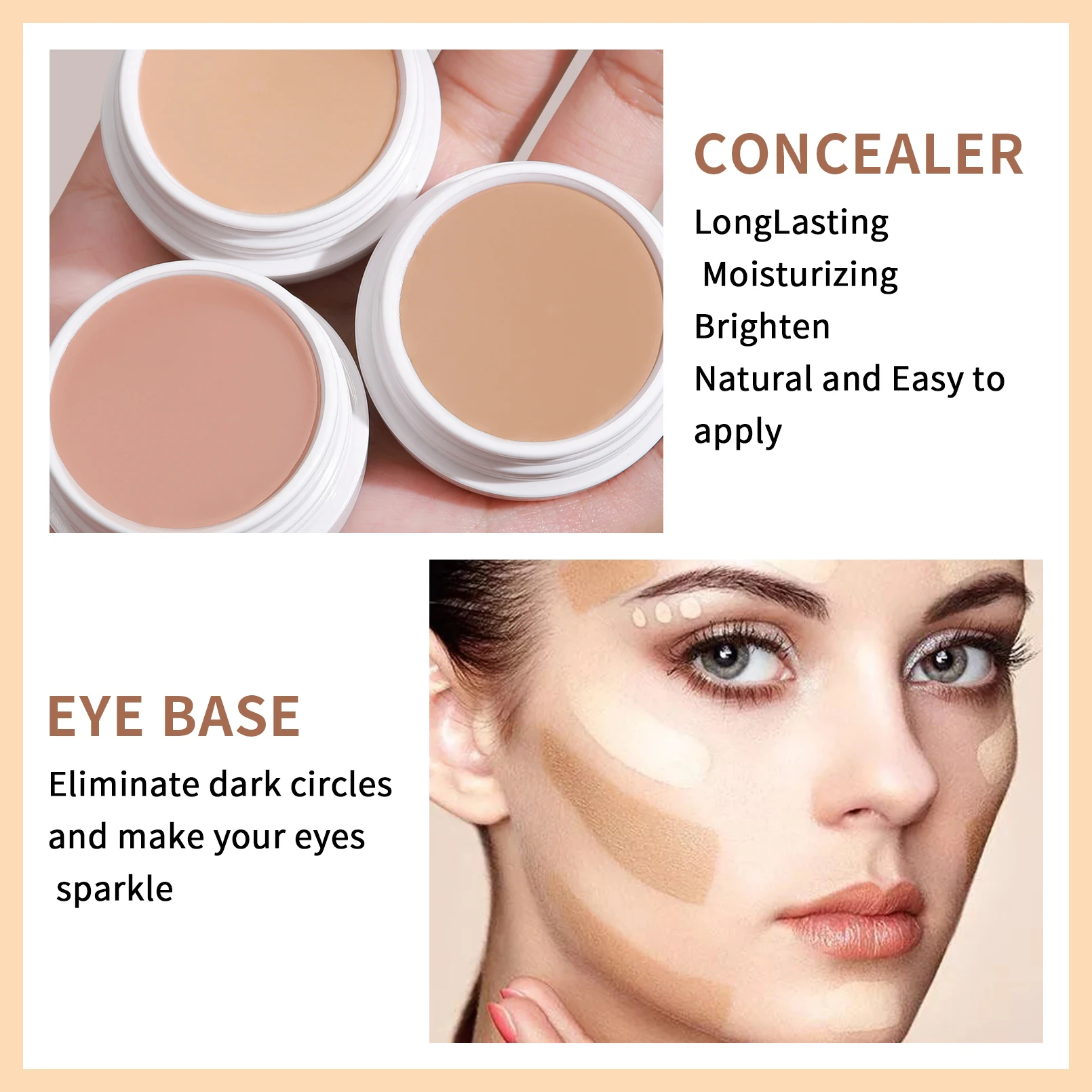 QIC Waterproof & Sweatproof Concealer Cream - Tattoo Coverage, Long-Lasting Foundation, Natural, Full Coverage, All Skin Types - Image 4