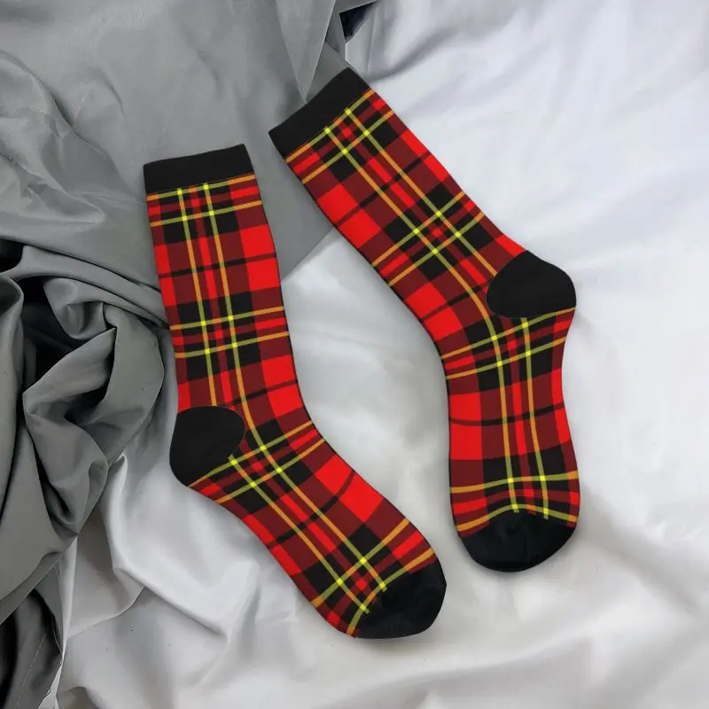 Red Black Tartan Check Scottish Pattern Casual Sports Socks Comfortable Breathable Non-slip Socks Novelty Warm Hip Hop Socks - Image 5