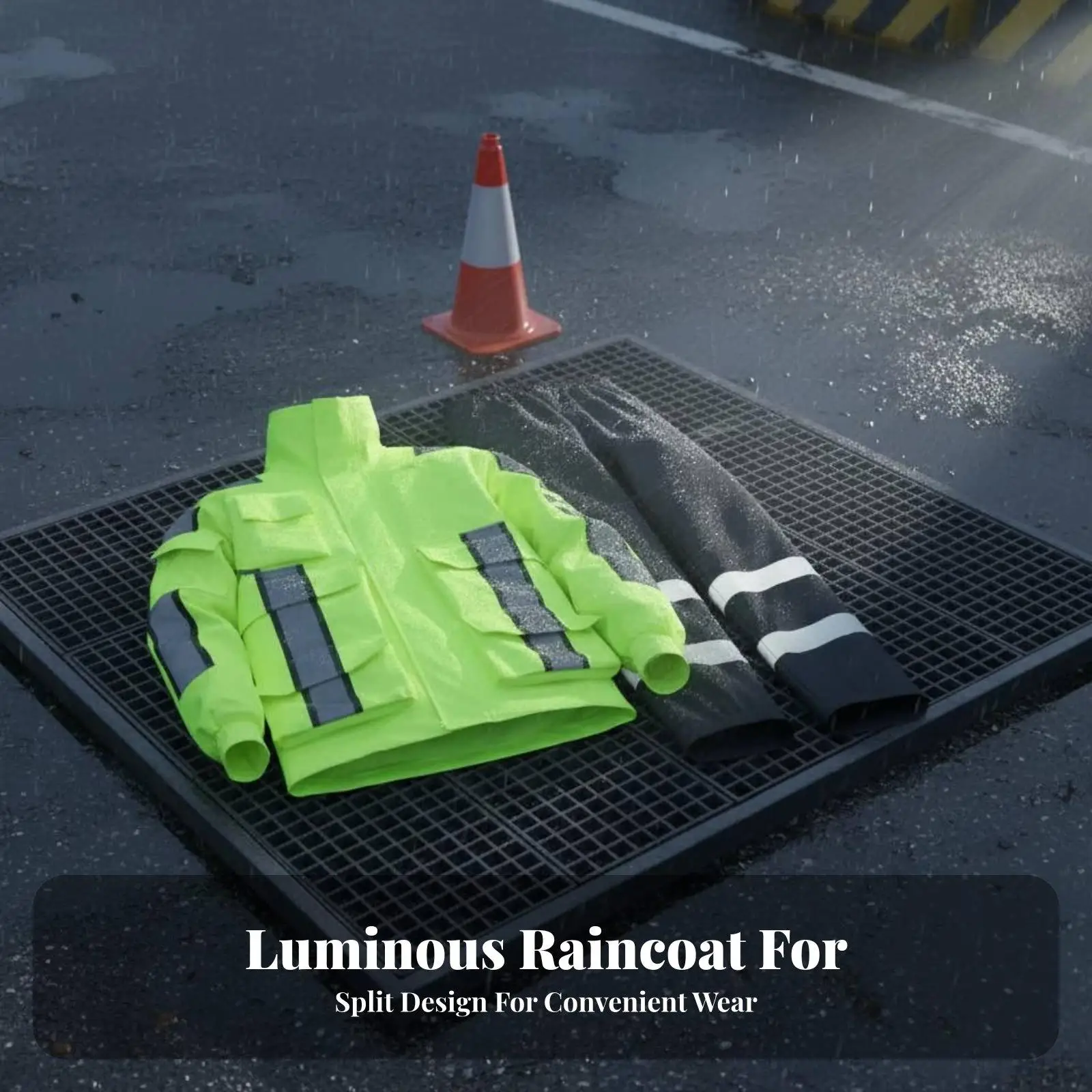 Reflective Rain Suit Long-Lasting High Visibility Rain Suit Windproof Reflective Rain Suit Long-Lasting High Visibility Rain Suit Windproof
