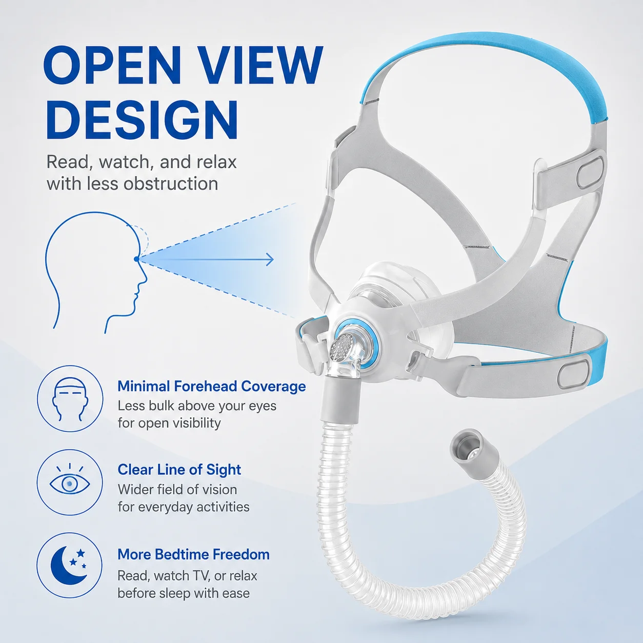 Resoxy New CPAP Nasal Mask Anti Snoring Sleep Apnea Medical Mask With Headgear Hose Helps Sleep For CPAP BiPAP Machine Device - Image 3