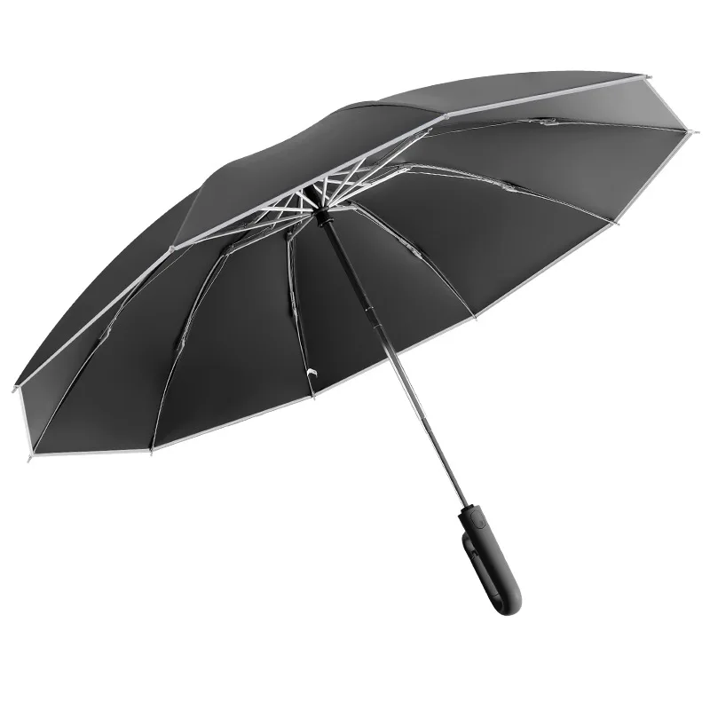 Ring Buckle Design 10 Rib Fully Automatic Umbrella for Men Folding Extra Large Strong Women's Sunshade Double Umbrella - Image 6