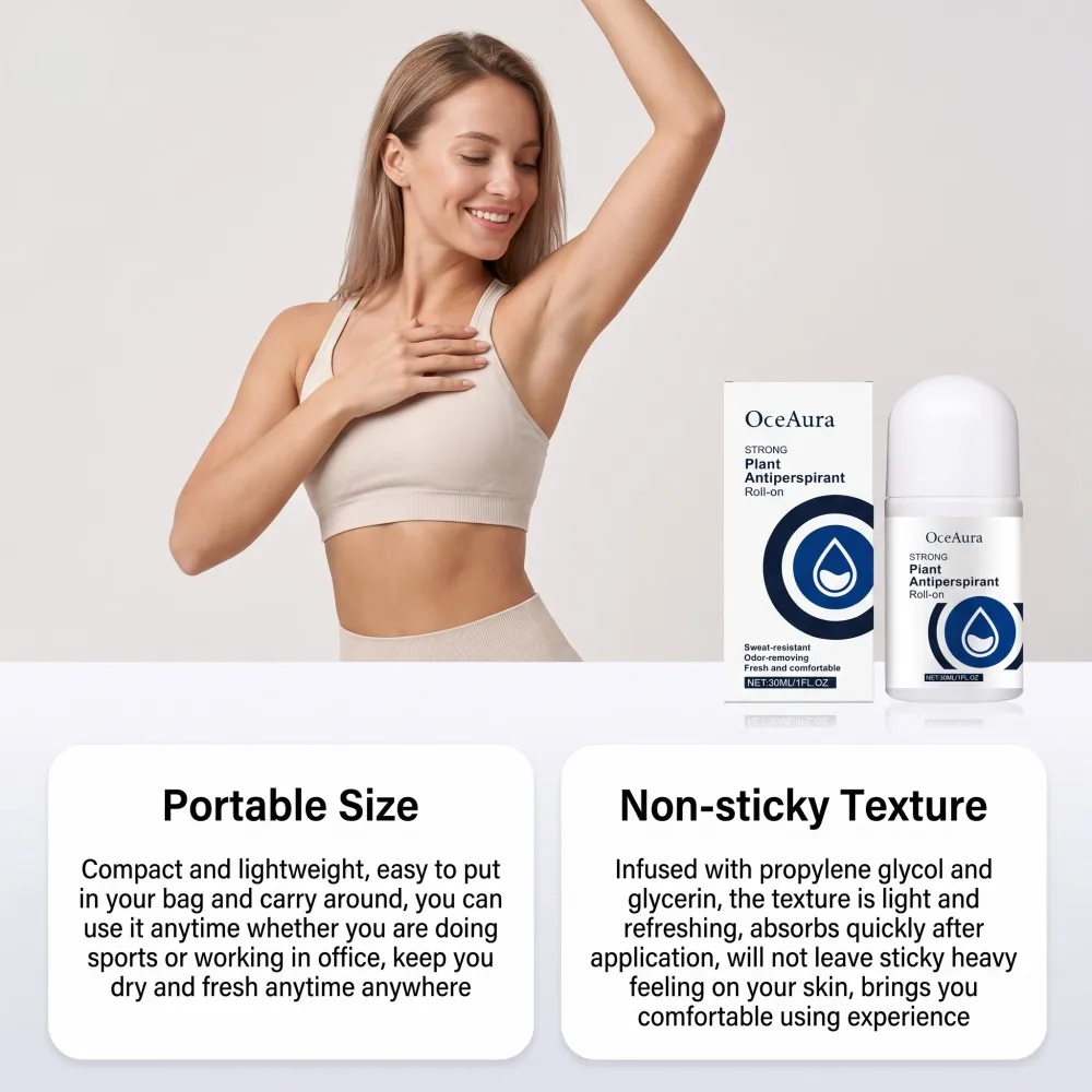 Roll On Deodorant Sweat Control Fresh Scent Non Sticky Comfortable Skin Daily Use Portable Travel Office - Image 5
