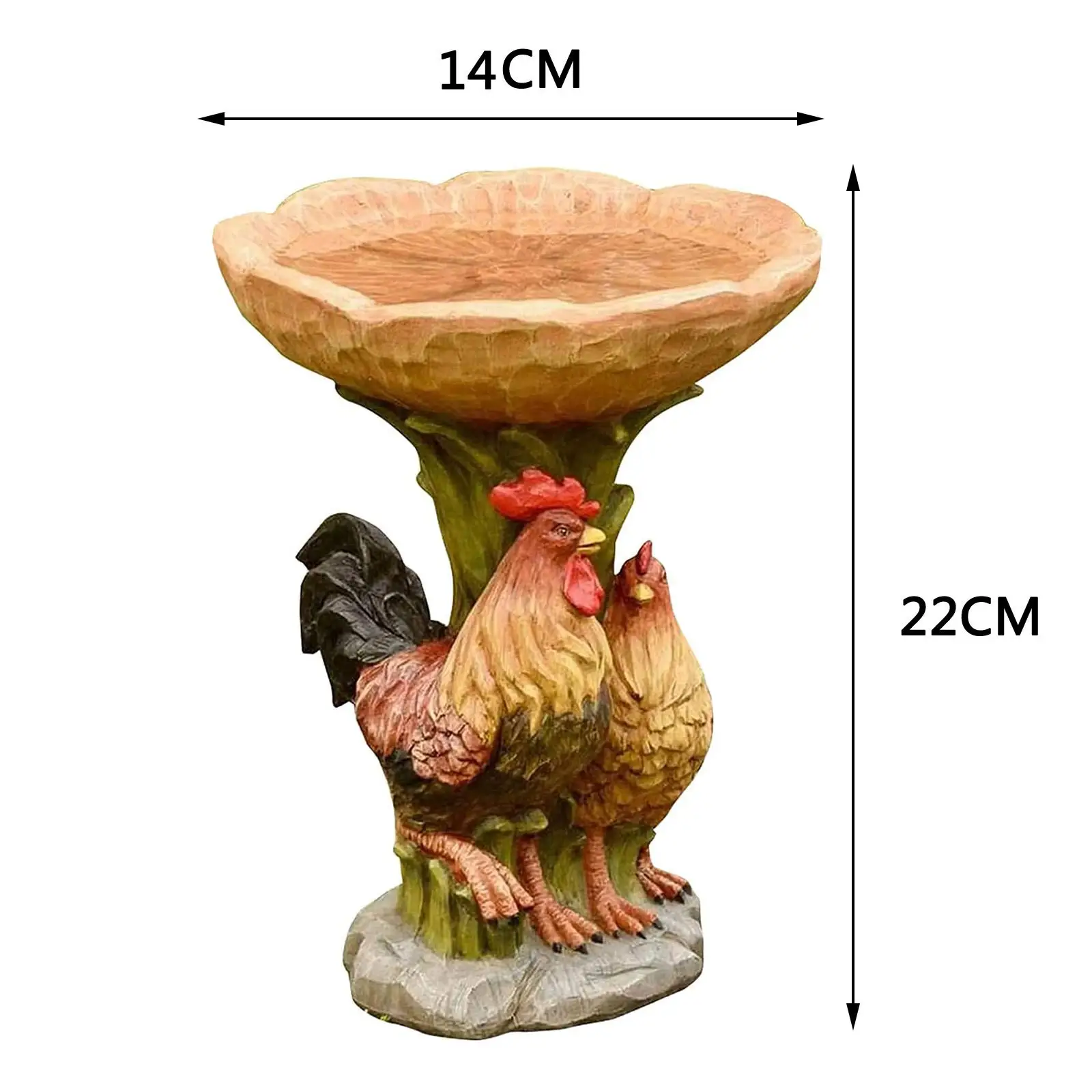 Rooster Statue Figurine Lawn Landscape Resin Feeder Garden Bird Bath Bowl for Balcony Outdoor Hummingbird Porch Housewarming Rooster Statue Figurine Lawn Landscape Resin Feeder Garden Bird Bath Bowl for Balcony Outdoor Hummingbird Porch Housewarming
