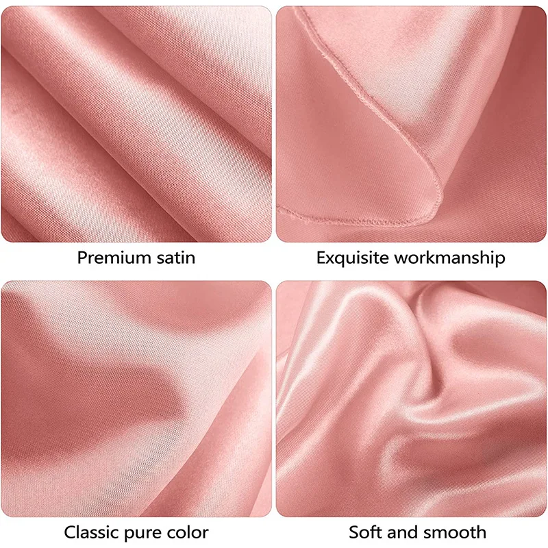 Rose Gold Satin Tablecloth,Nordic Style Elegance Wedding Dust-Proof Table Cover,For Dinning Birthday Party Tabletop Decor - Image 4