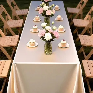 Rose Gold Satin Tablecloth,Nordic Style Elegance Wedding Dust-Proof Table Cover,For Dinning Birthday Party Tabletop Decor